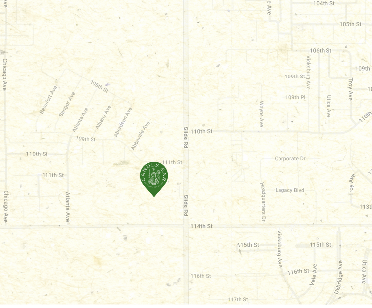 Map showing the location of Candle Bar in Lubbock